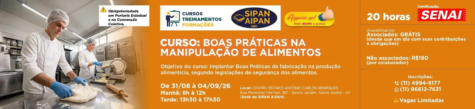 Curso boas praticas na manipulação de alimentos